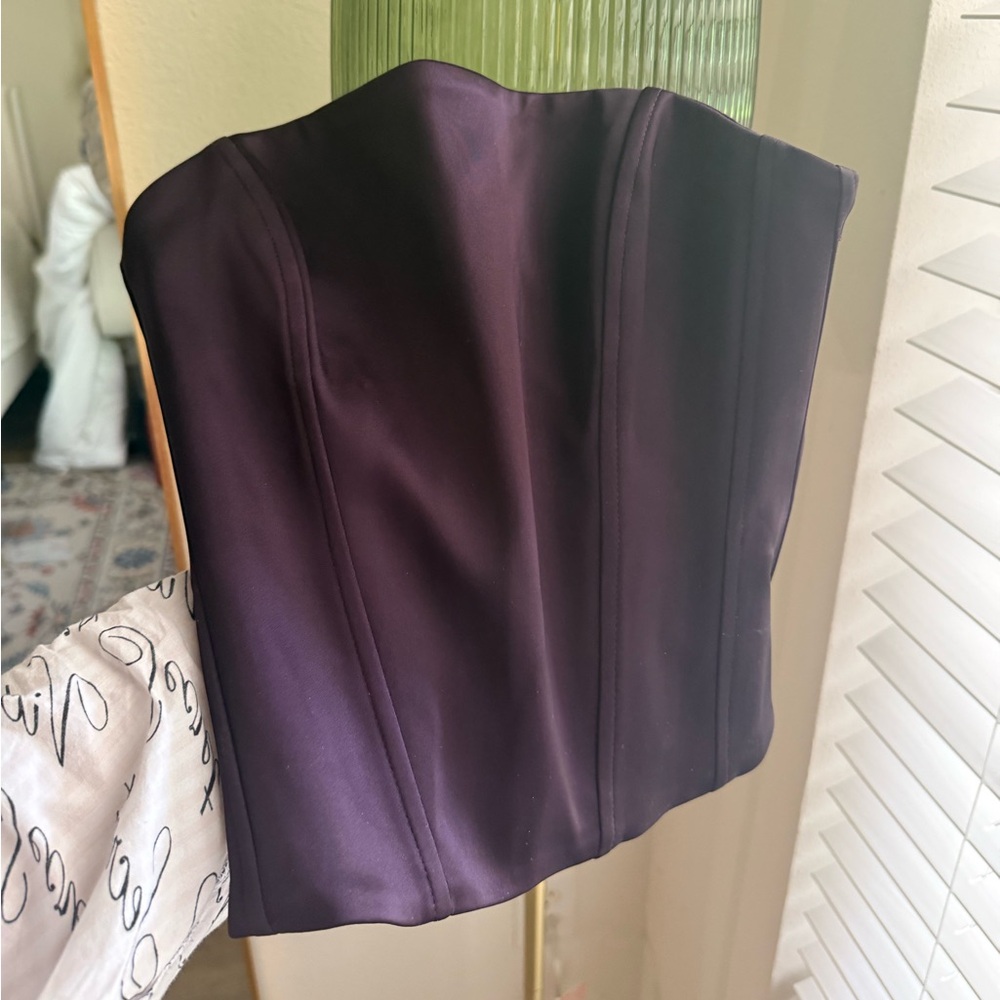 Brand new - Aritzia satin corset top in plum